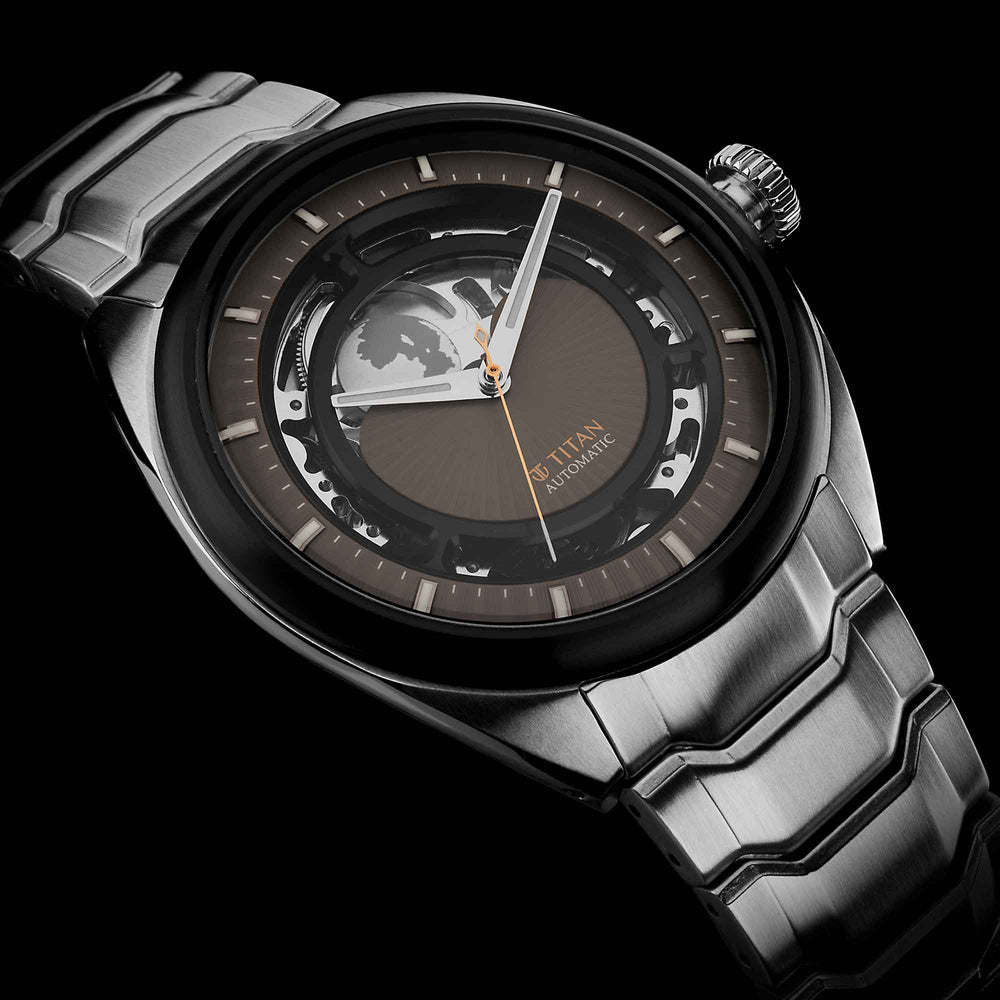Titan Stellar Caelum Multilayered Sun Moon Dial Automatic Watch
