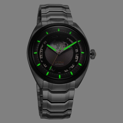 Titan Stellar Caelum Multilayered Sun Moon Dial Automatic Watch