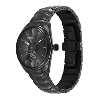 Titan Stellar Automatic Black Dial Stainless Steel Strap Watch for Men