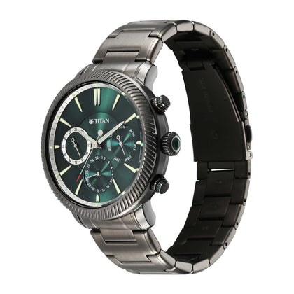 Titan Stellar Green Dial Multifunctional Analog Watch