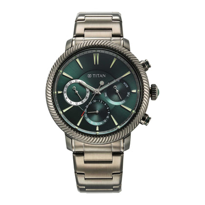 Titan Stellar Green Dial Multifunctional Analog Watch