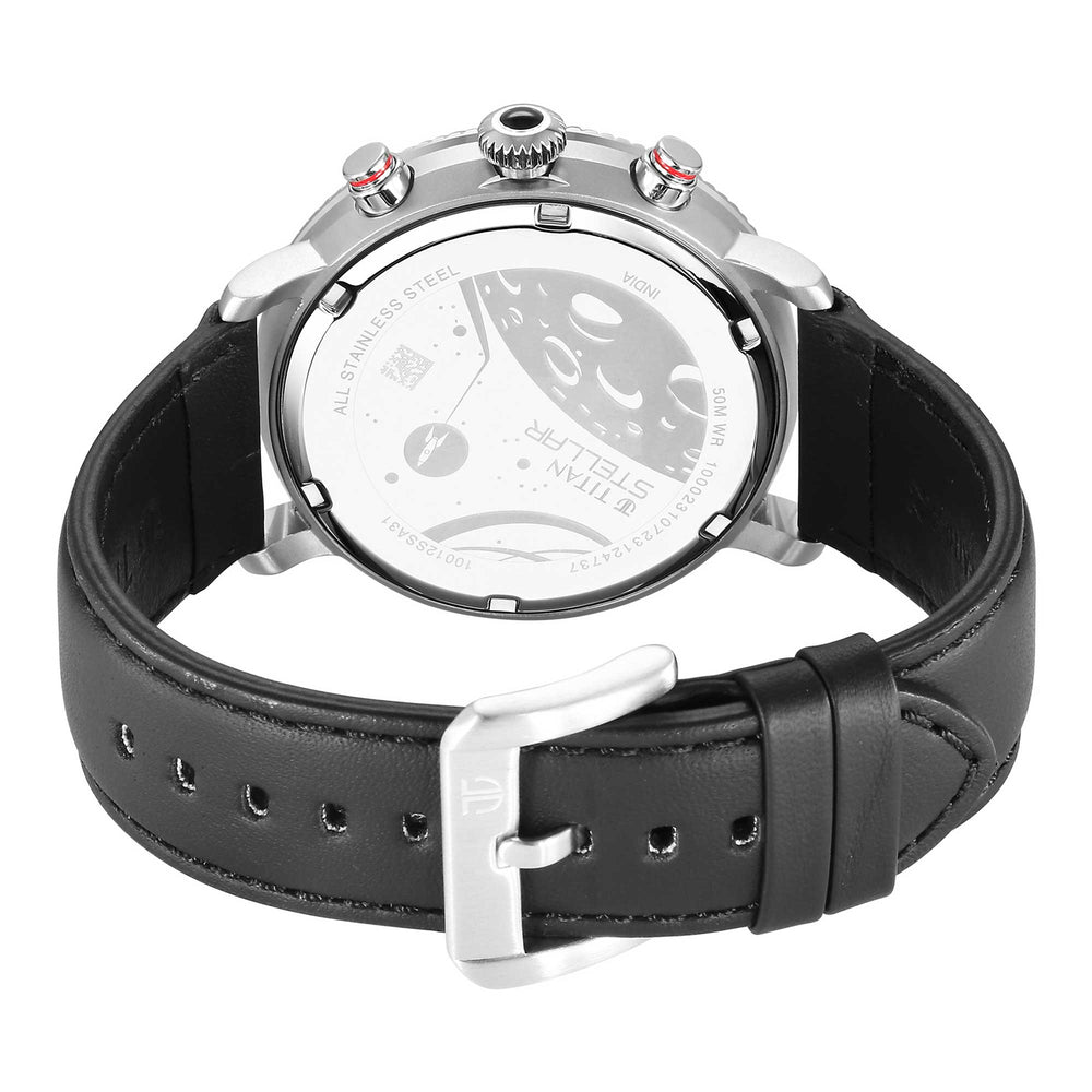 Titan Stellar Black Dial Multifunctional Analog Watch