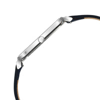 Titan Edge Quad Quartz Analog White Dial With Blue Leather Strap Watch For Men