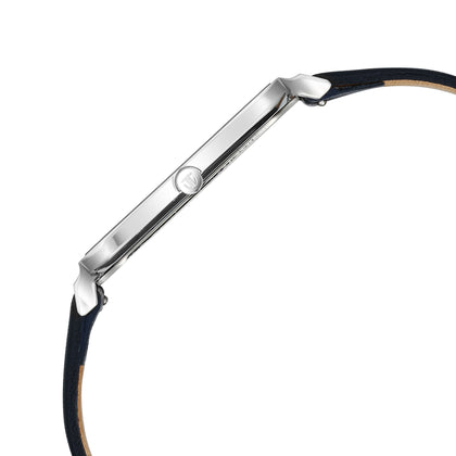 Titan Edge Quad Quartz Analog White Dial With Blue Leather Strap Watch For Men