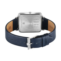 Titan Edge Quad Quartz Analog White Dial With Blue Leather Strap Watch For Men