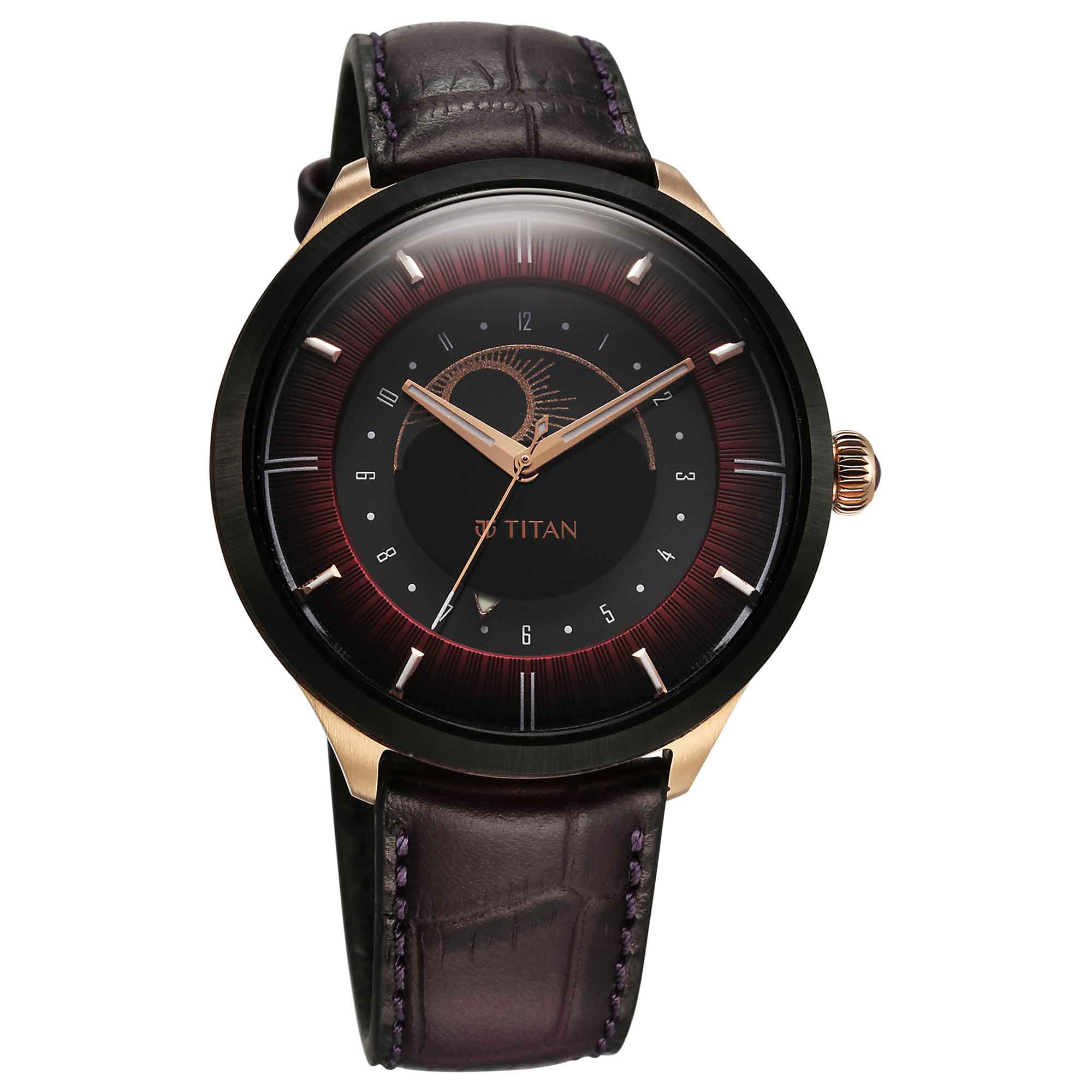 Titan Caleum Sun Moon Phase in Scarlet Red - Stellar Edition