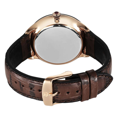 Titan Stellar Luna Sun Moon Disc Brown Dial Watch