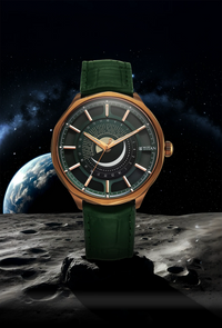Titan Stellar Analog with Sun Moon Disc Green Dial Watch