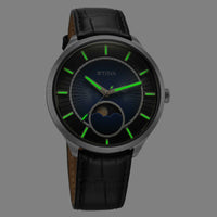Titan Stellar Caelum Sun Moon Blue Sub-Dial Watch