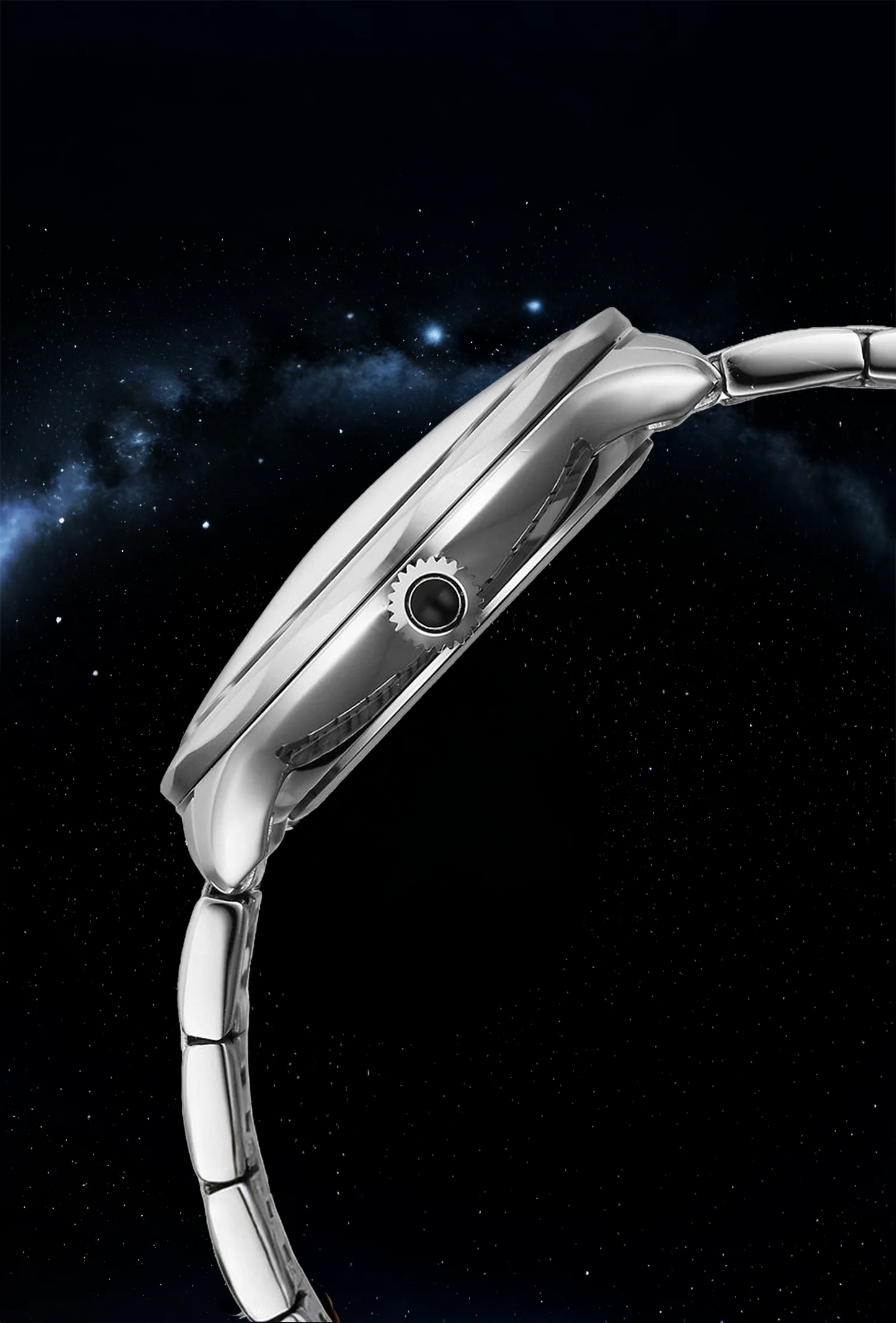 Titan Stellar Sun Moon Disc Blue Dial Watch