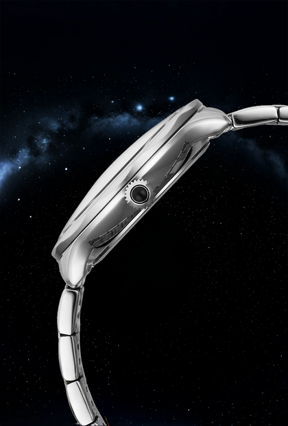 Titan Stellar Sun Moon Disc Blue Dial Watch