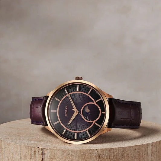 Titan Caelum Sun Moon Sub-Dial in Imperial Purple - Stellar Edition