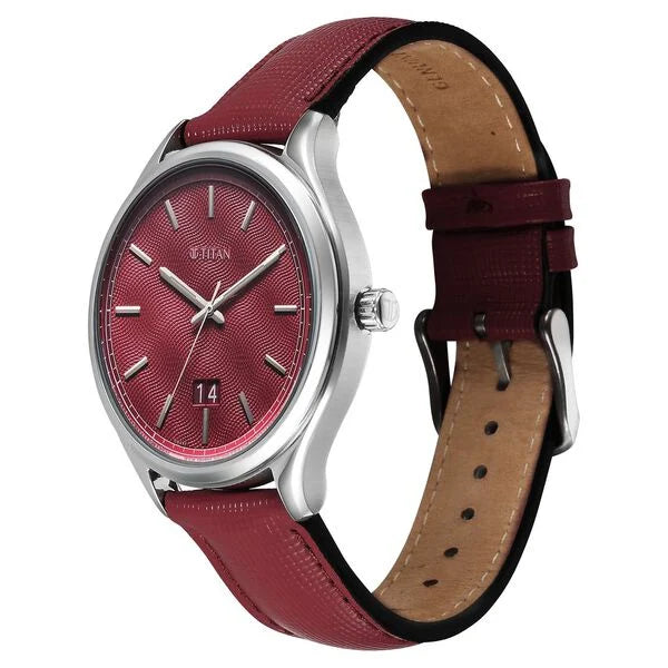 Titan Classique Palette of Time Analog with Magenta Dial Interchangeable Straps Watch with for Men