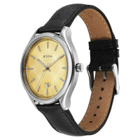 Titan Classique Yellow Dial Interchangeable Straps Analog Watch for Men