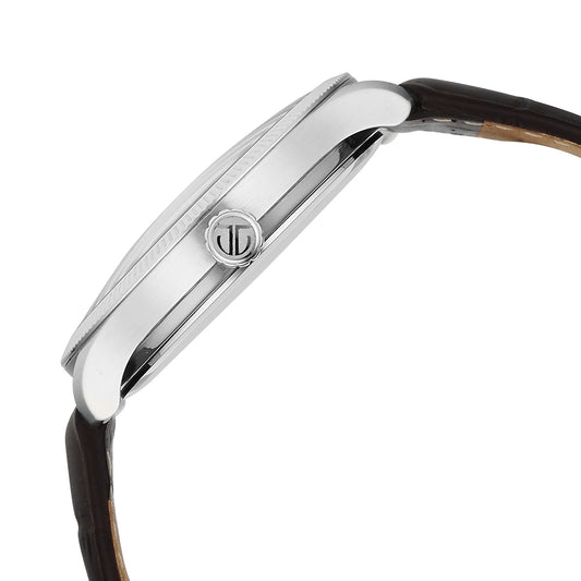 Titan Stellar Analog with Dual Moon Phase and Silver Dial Brown Leather Strap Watch for Men