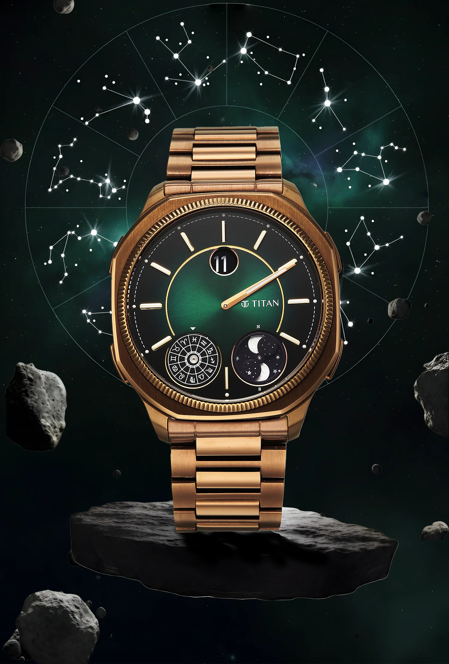 Titan Stellar Jumping Hour Micromotors Dual Moonphase Watch