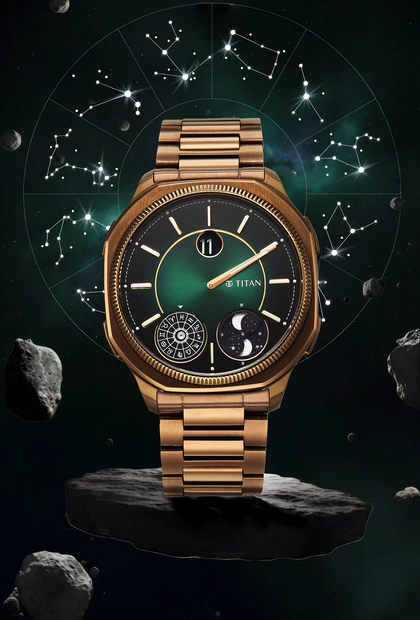 Titan Stellar Jumping Hour Micromotors Dual Moonphase Watch