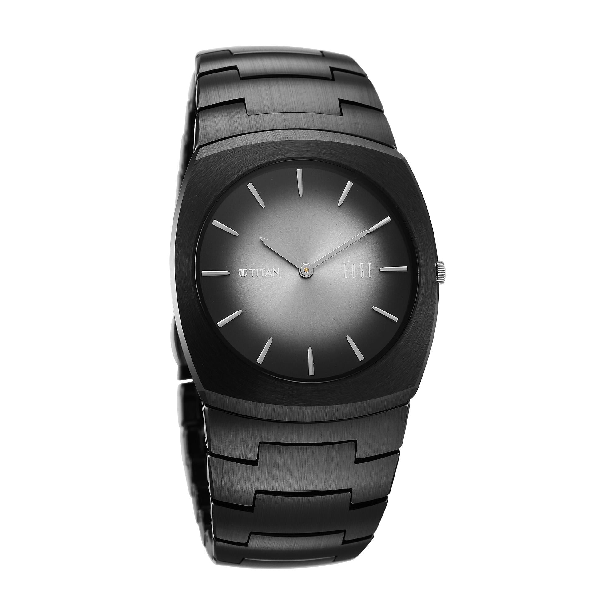 Titan Edge Black Special Dial Ceramic Strap Analog Watch for Men