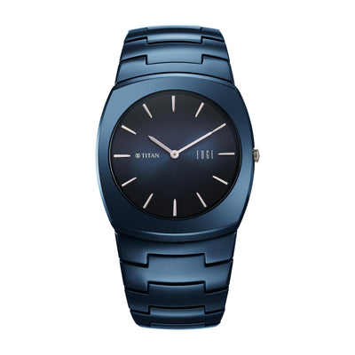 Titan Edge Blue Special Dial Ceramic Strap Analog Watch for Men