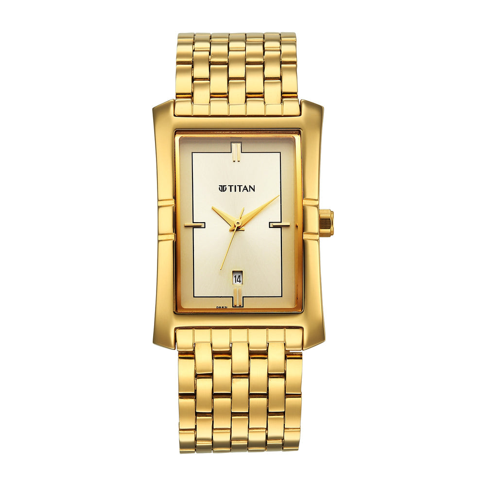 Titan Gold Special Dial Stainless Steel Analog Watch for Men 10062YM01