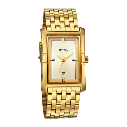 Titan Gold Special Dial Stainless Steel Analog Watch for Men 10062YM01