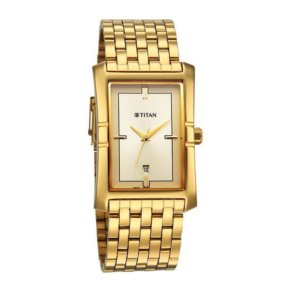 Titan Gold Special Dial Stainless Steel Analog Watch for Men 10062YM01