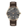 Titan Anthracite Dial Brown Leather Strap Analog with Date Watch for Men