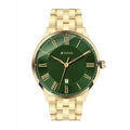 Titan Green Dial Gold Stainless Steel Strap Analog Watch for Men