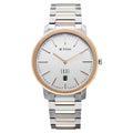 Titan Edge White Dial Two Toned Titanium Strap Analog with Date Watch for Men