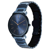 Titan Edge Blue Dial Stainless Steel Strap Analog Watch for Men