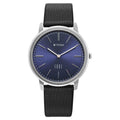 Titan Edge Blue Dial Black Leather Strap Analog Watch For Men
