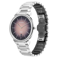 Titan Edge Two Toned Dial Silver Titanium Strap Analog with Date Watch for Men