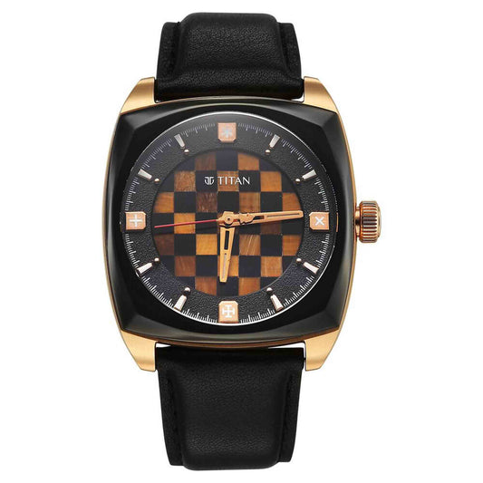 Titan Grandmaster X Gukesh Dommaraju Special Edition Leather Strap Automatic Watch for Men