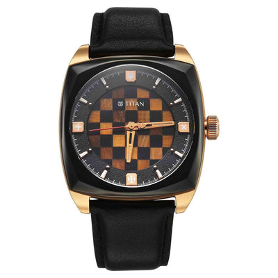 Titan Grandmaster X Gukesh Dommaraju Special Edition Leather Strap Automatic Watch for Men