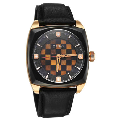 Titan Grandmaster X Gukesh Dommaraju Special Edition Leather Strap Automatic Watch for Men