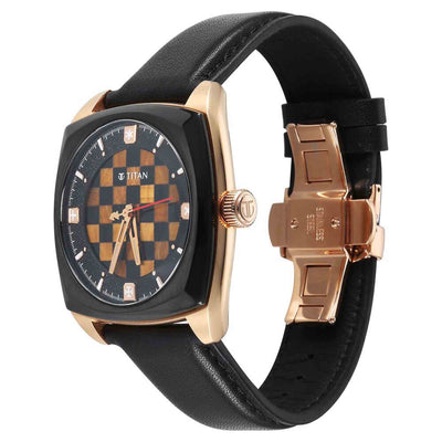 Titan Grandmaster X Gukesh Dommaraju Special Edition Leather Strap Automatic Watch for Men