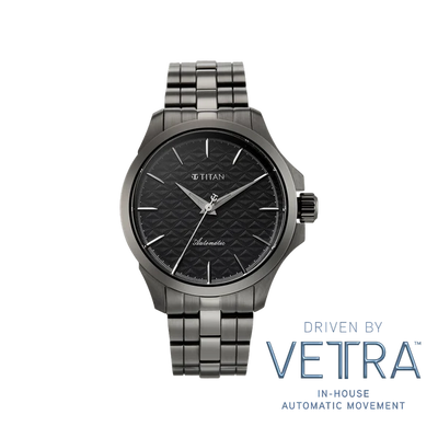 Titan Vetra Grey Dial 72 Hour Power Reserve Automatic Watch for Men
