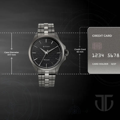 Titan Vetra Grey Dial 72 Hour Power Reserve Automatic Watch for Men