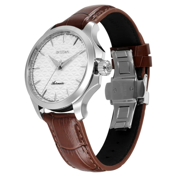Titan Vetra White Dial 72 Hour Power Reserve Automatic Watch for Men