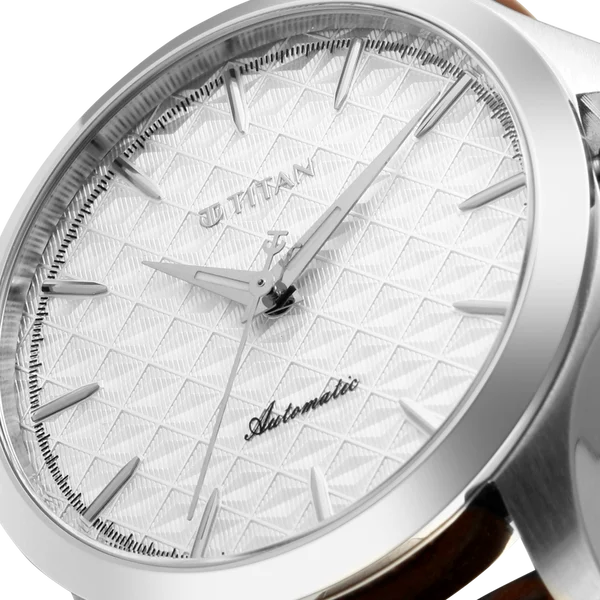 Titan Vetra White Dial 72 Hour Power Reserve Automatic Watch for Men