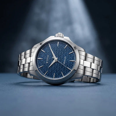 Titan Vetra Blue Dial 72 Hour Power Reserve Automatic Watch for Men