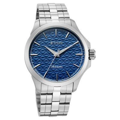Titan Vetra Blue Dial 72 Hour Power Reserve Automatic Watch for Men