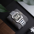 Fastrack Silver Square Dial Stainless Steel Strap Analog Watch for Men