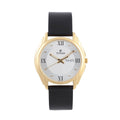 Titan Silver Dial Black Leather Strap Analog with Day-Date Watch for Men