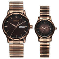 Titan Bandhan Brown Dial Stainless Steel Strap Analog with Day-Date Watch for Couple