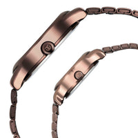 Titan Bandhan Brown Dial Stainless Steel Strap Analog with Day-Date Watch for Couple