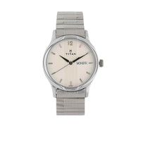 Titan Quartz Analog with Day and Date Silver Dial Stainless Steel Strap Watch for Men