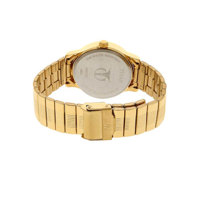Titan Analog with Day and Date Champagne Dial Metal Strap watch for Men