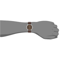 Titan Quartz Analog with Date Brown Dial Leather Strap Watch for Men