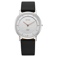 Titan Edge Quartz Analog White Dial Blue Leather Strap Watch For Men